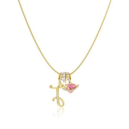 ⏰BLACK FRIDAY SALE🎁14K Gold Plated 3-Layering Initial A-Z Letter Pendant Necklaces