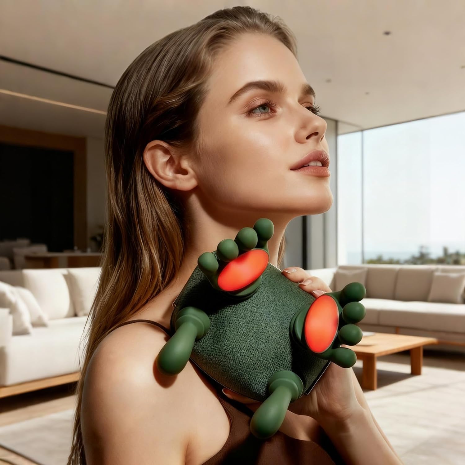 3D Shiatsu Neck & Shoulder Massager with Soothing Heat - Deep Tissue Kneading for Back & Neck Pain Relief