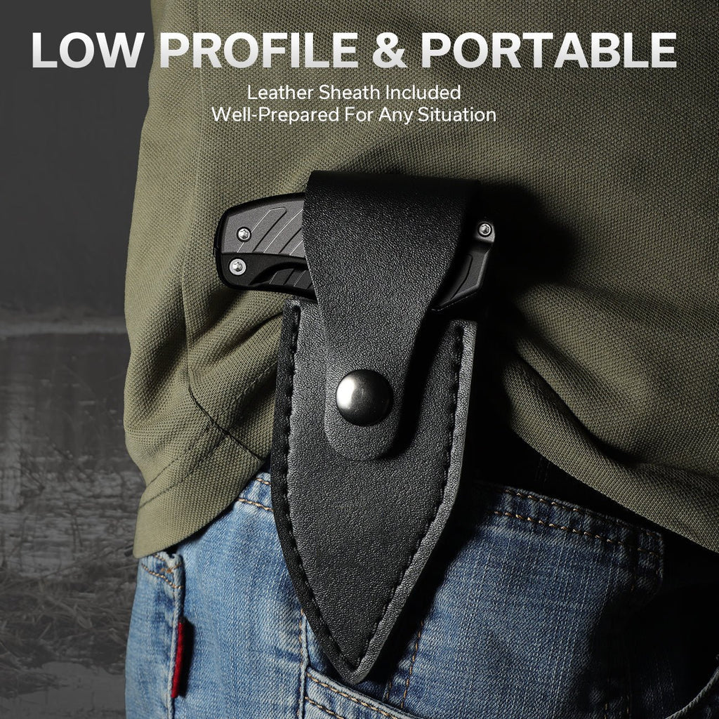 Dragon's Bite : Convertible 2-in-1 Folding Knife shown its portability