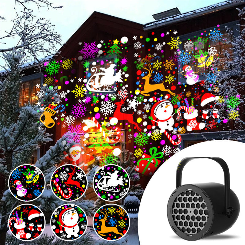 🎅Christmas Hot Sale🎁16-Pattern USB Christmas Projector Light
