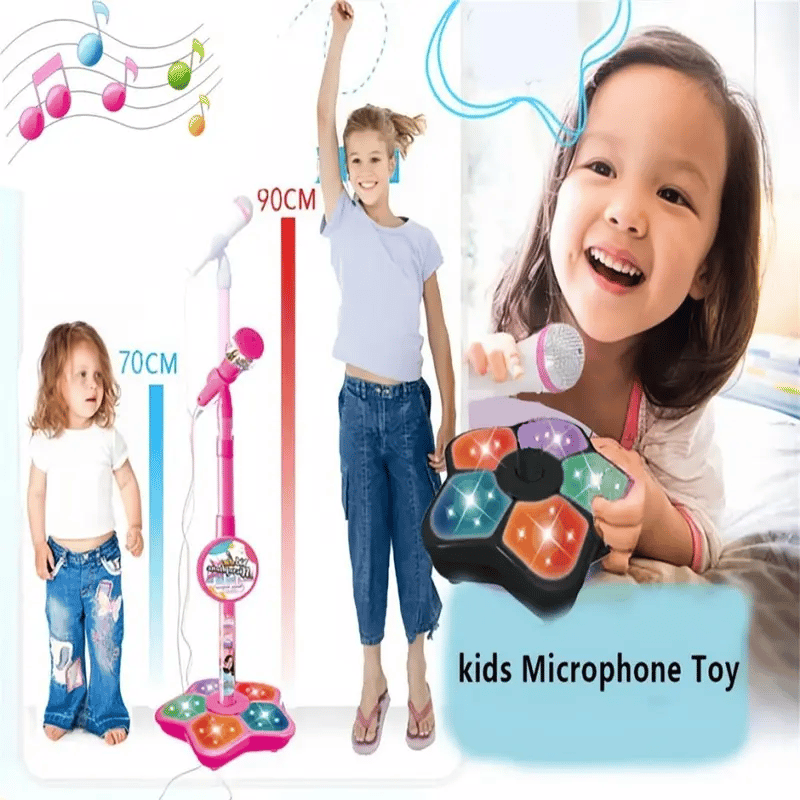 🎁🎄Christmas Sale 60% OFF! 🎤✨Microphone Toy, Karaoke Machine Toy with Light