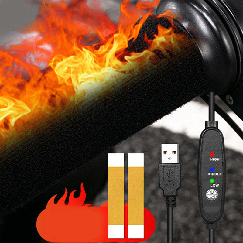Heated Handlebar Grips for Cycling - Three-Level Temperature Control