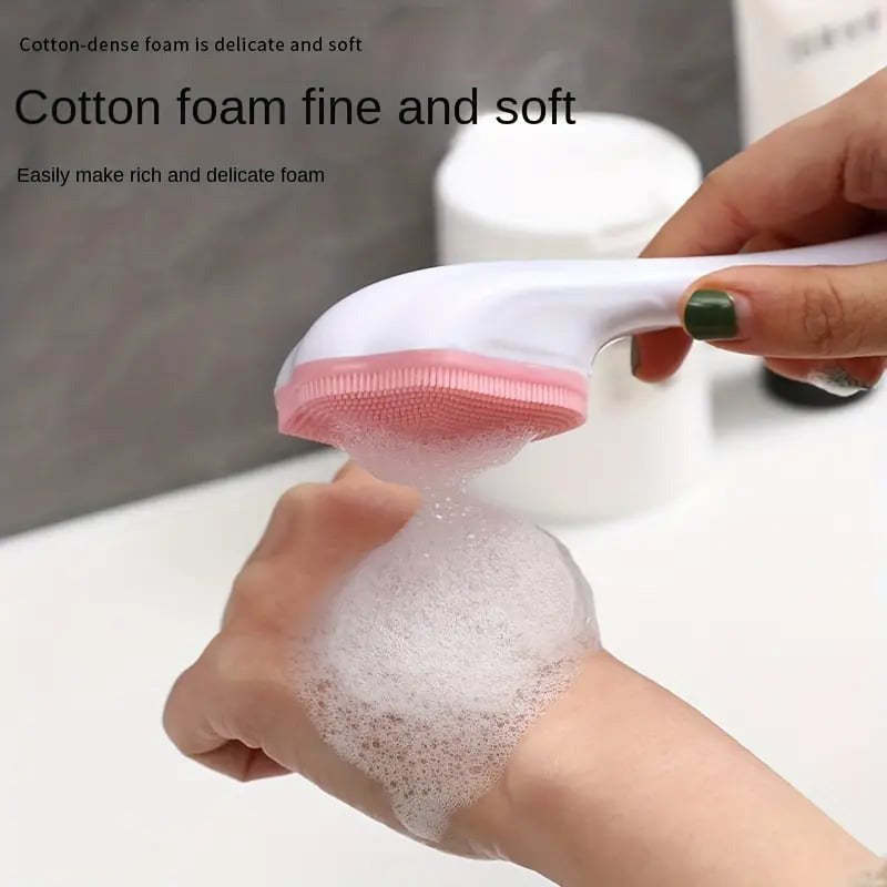 Deep cleansing facial brush made of silicone