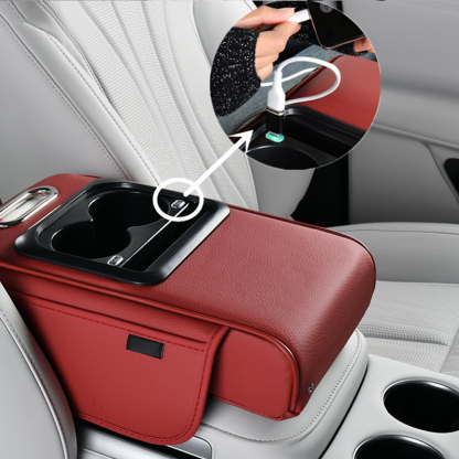Car Armrest Storage with USB Charging Ports