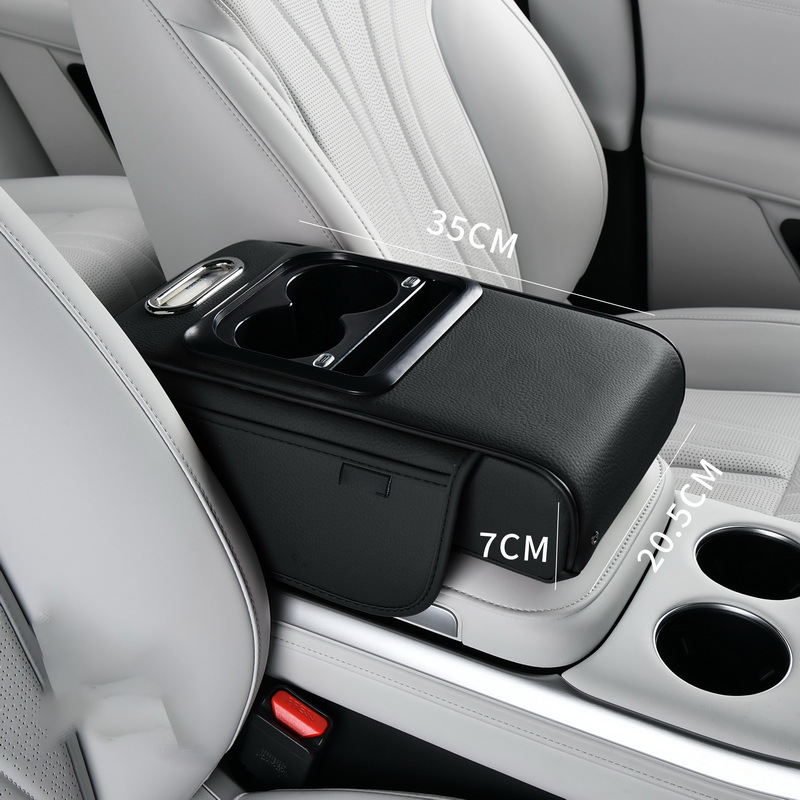 Car Armrest Storage with USB Charging Ports
