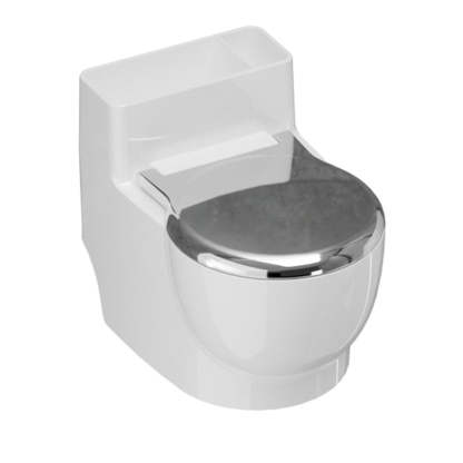 Gamelle murale pour chat en forme de toilette