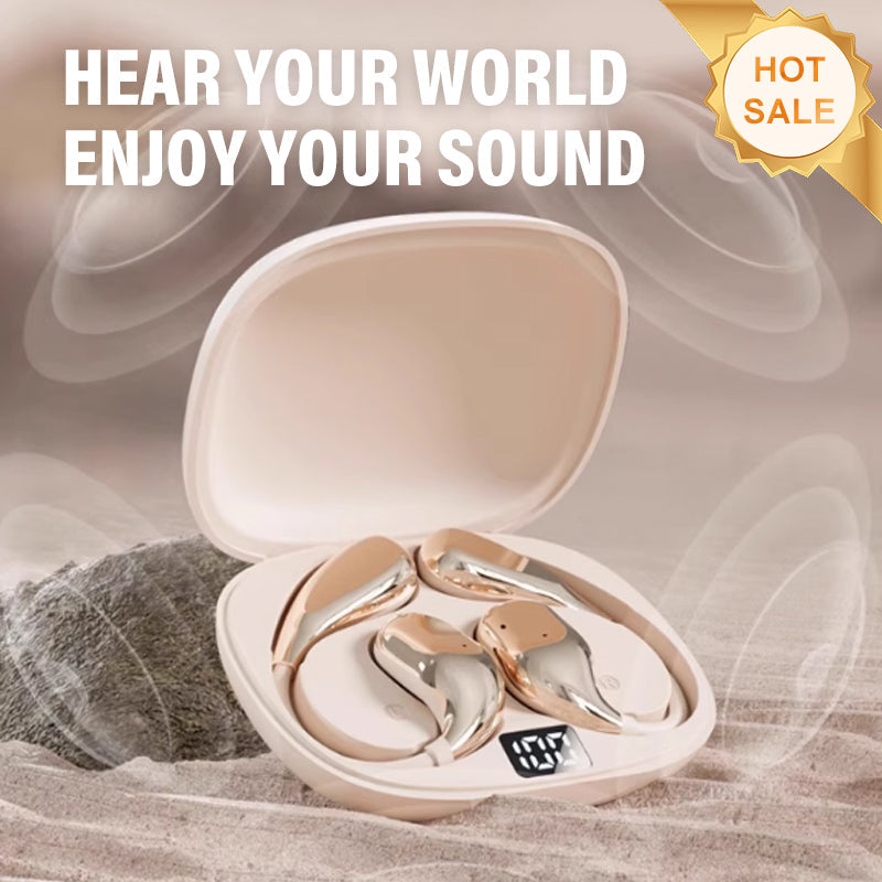 Open Conduction Clip-On Wireless Earbuds