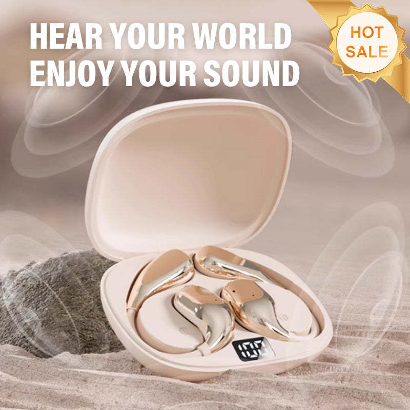 Open Conduction Clip-On Wireless Earbuds