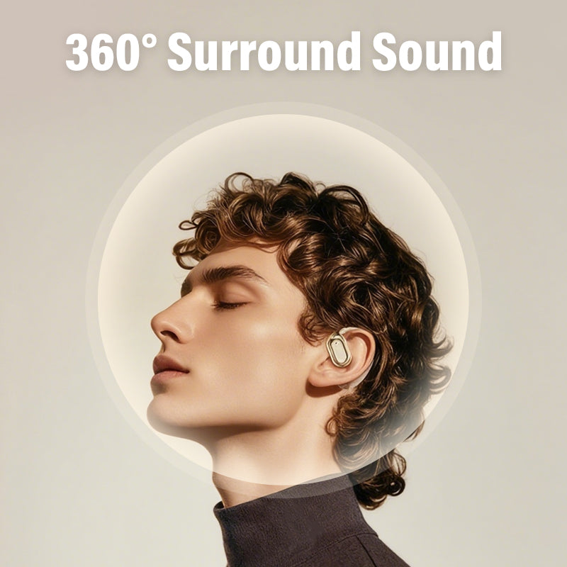 Open Conduction Clip-On Wireless Earbuds