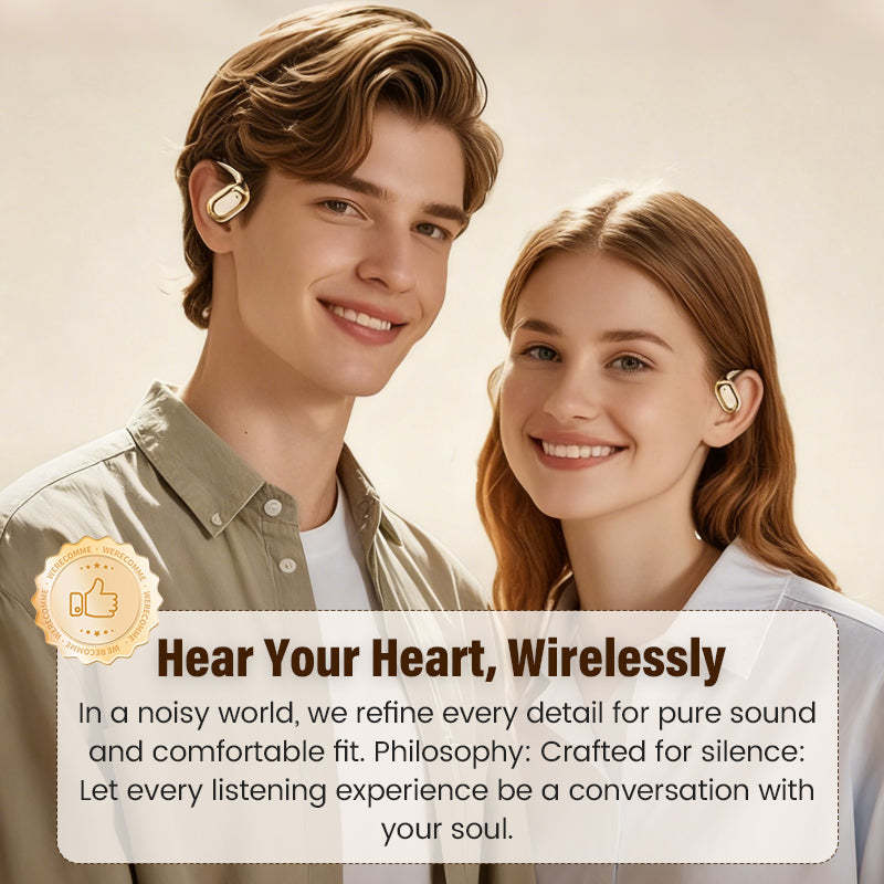Open Conduction Clip-On Wireless Earbuds