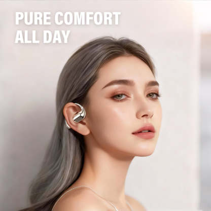 Open Conduction Clip-On Wireless Earbuds