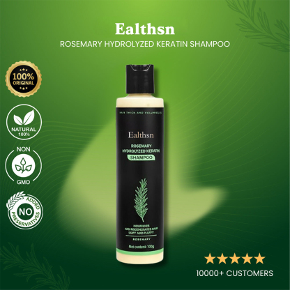 Clean Care for Stronger Hair| Ealthsn™ Rosemary Hydrolyzed Keratin Shampoo