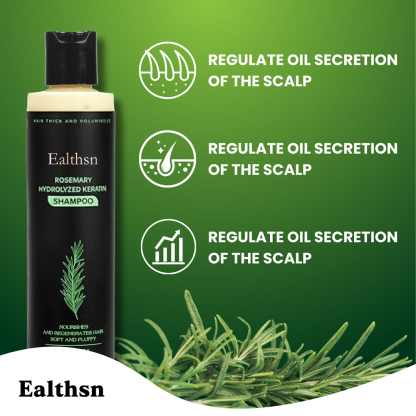 Clean Care for Stronger Hair| Ealthsn™ Rosemary Hydrolyzed Keratin Shampoo