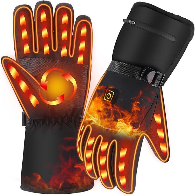🧤 3-Level Heated Gloves (FREE Batteries) | $45.69 (60% OFF) – For Skiing, Pet Walks & Kids’ Winter Days