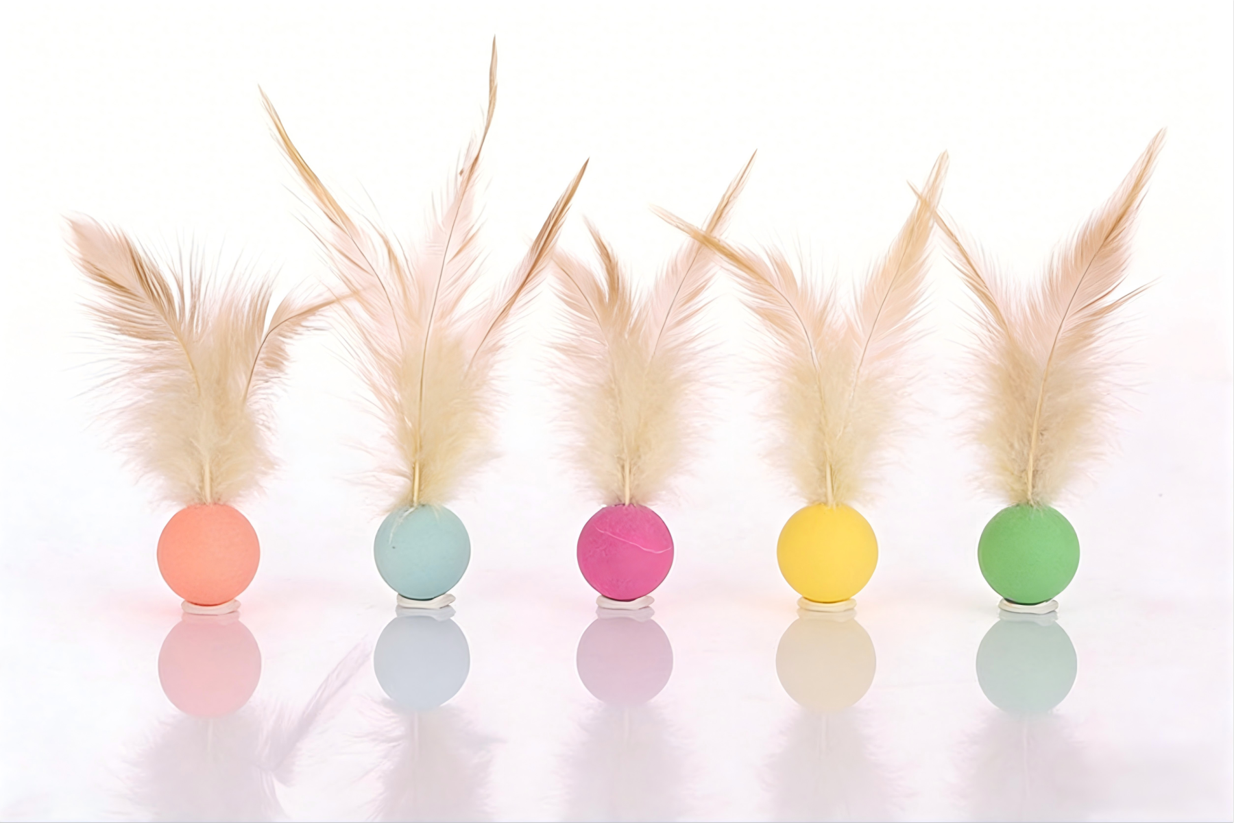 🎁Valentine's Day Sale🪶 $12.99 for 4! Silent Feather Cat Balls → Drains Kitty Energy (No Noise!) 🐾