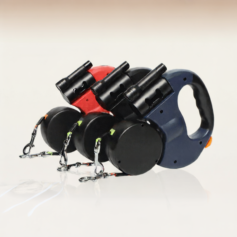 2 Headed dog leash with LED light