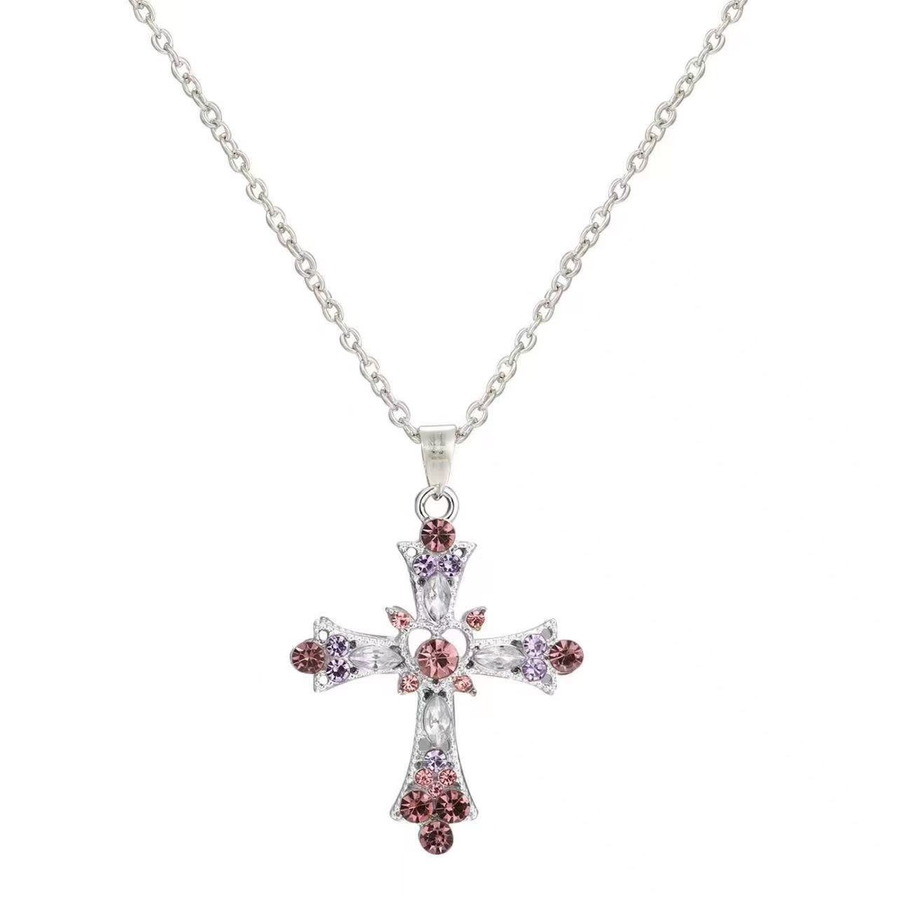 Easter & Valentine’s Day Exclusive | Pink Diamond Cross Blessing Necklace ✝️