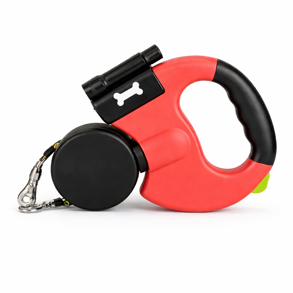 2 Headed dog leash with LED light