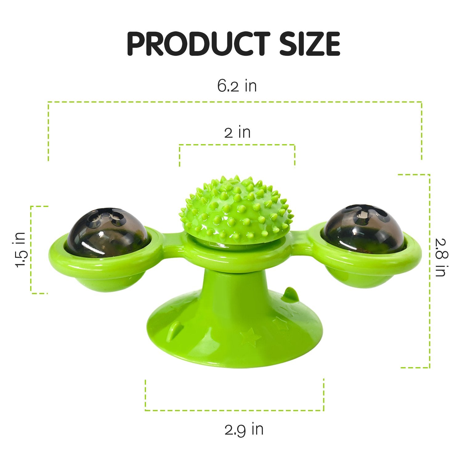 😻 BUY 1 GET 1 FREE! Rotate Windmill Cat Toy = Groom + Play in 1! 🎁