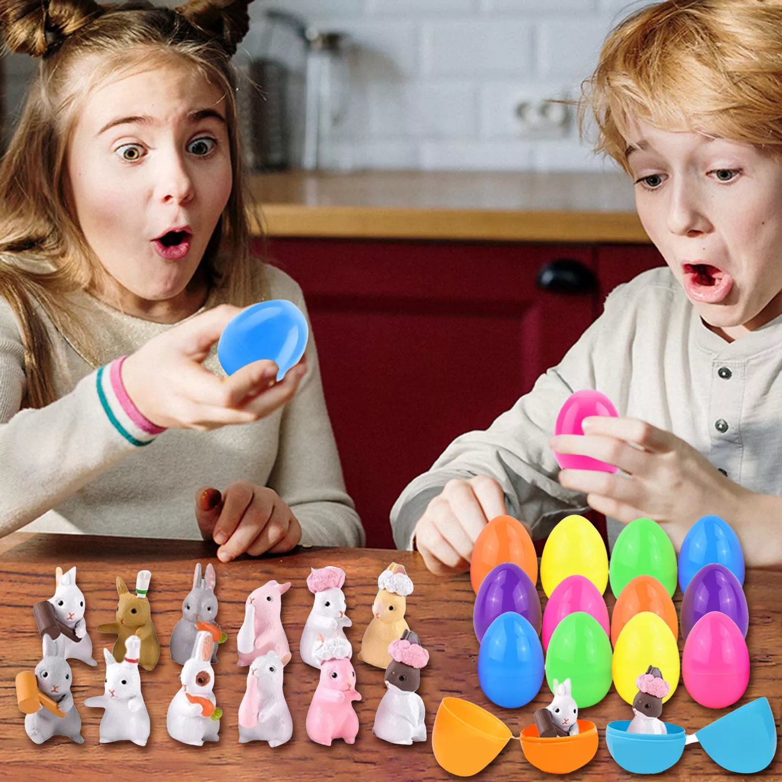 Easter Egg Twisting Toy Squishy Eggs with Surprise for Kids Party Favor 12PCS - Picture 1 of 7