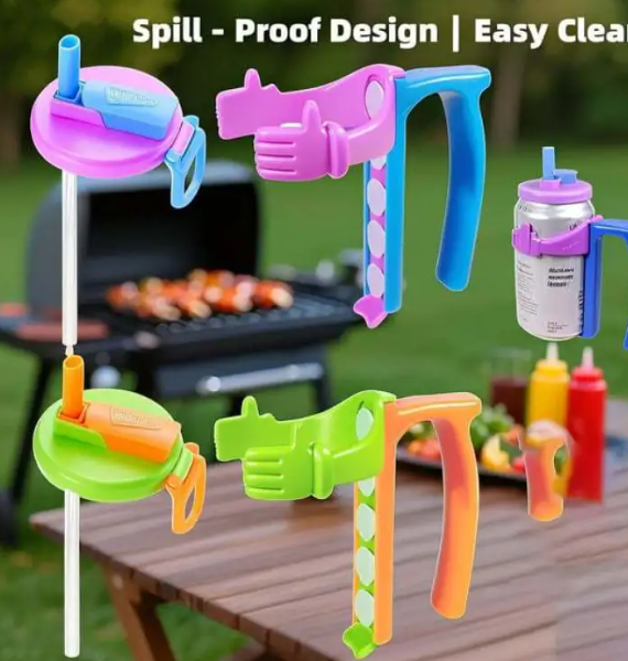 🧋 Universal Can Holder & Lid Set: Your Drink’s New Best Friend!