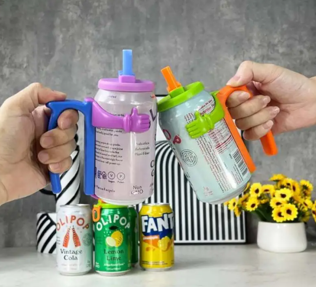🧋 Universal Can Holder & Lid Set: Your Drink’s New Best Friend!