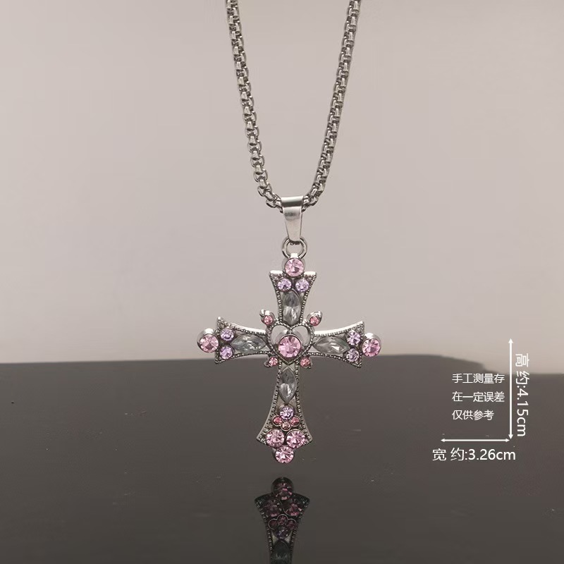 Easter & Valentine’s Day Exclusive | Pink Diamond Cross Blessing Necklace ✝️