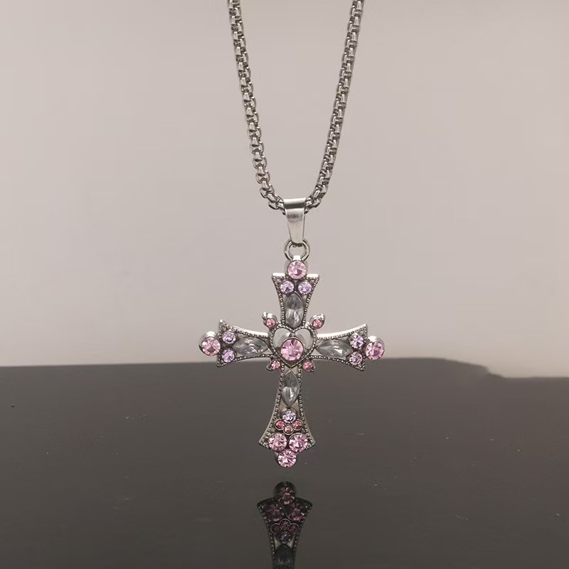 Easter & Valentine’s Day Exclusive | Pink Diamond Cross Blessing Necklace ✝️