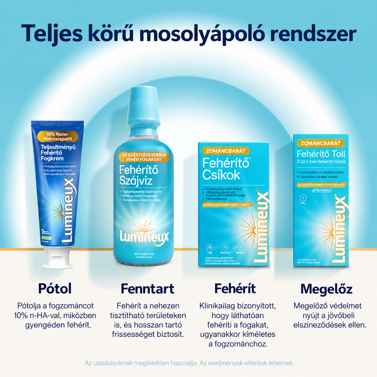 Lumineux 10% Nano Hydroxyapatite fehérítő fogkrém, 3,75 oz, 2 db-os kiszerelés
