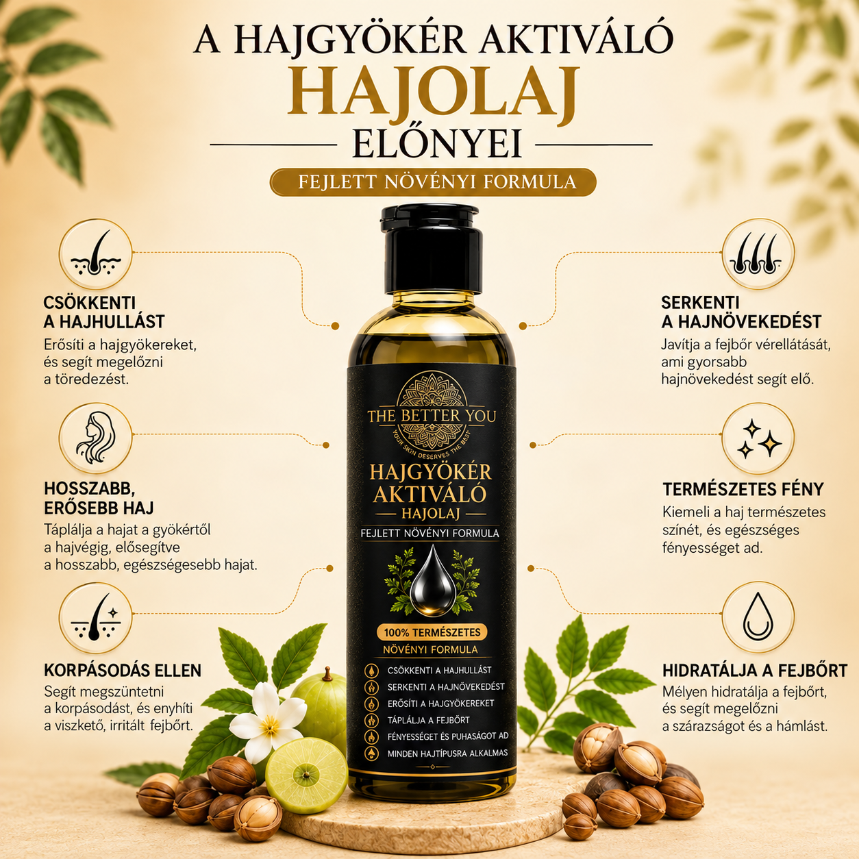 Hajgyökér-aktiváló olaj