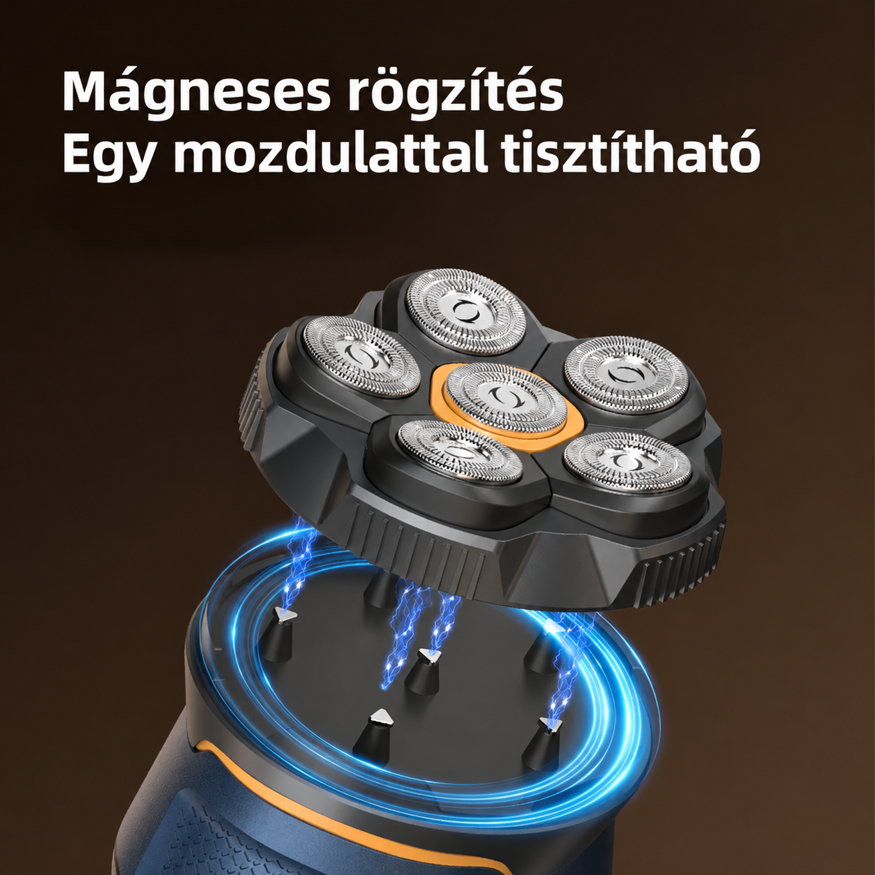 KOMINGDON 10 W-OS, NAGY TELJESÍTMÉNYŰ, VEZETÉK NÉLKÜLI HORDOZHATÓ BOROTVA – 360°-OS ALAPOS BOROTVÁLÁS, AKÁR 120 PERCES AKKUMULÁTOROS ÜZEMIDŐ, DUPLA GYŰRŰS BOROTVAFEJ ÉS BŐRKÖVETŐ BOROTVAHÁLÓ, SZEMÉLYES ÁPOLÁSHOZ.