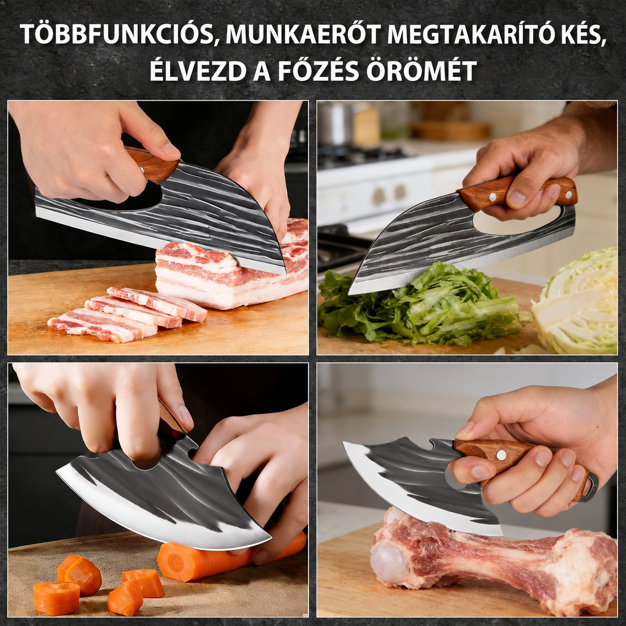 VÁSÁROLJ 1-ET, KAPJ MÉG 1-ET AJÁNDÉKBA! – KÉZZEL KOVÁCSOLT KONYHAI KÉSKÉSZLET