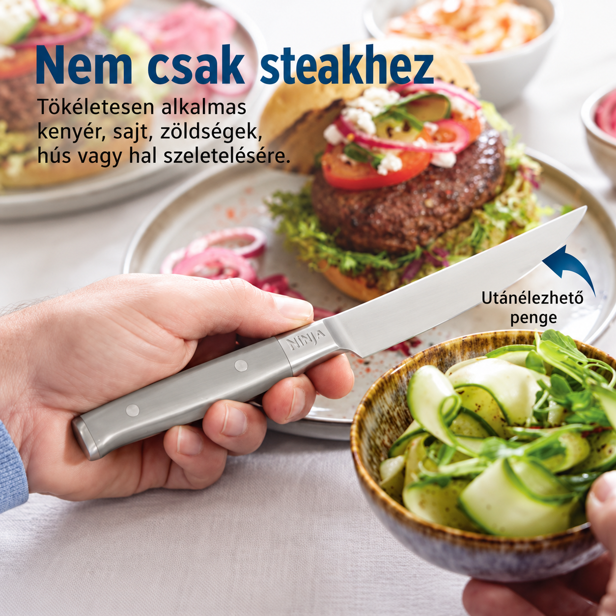 Ninja StaySharp 13 darabos késblokk készlet kivehető késélezővel – Stone Gold