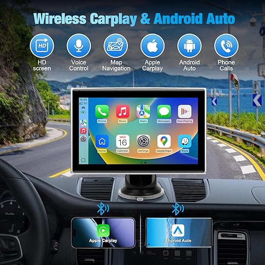 Philips 2026 Limitált Kiadású 10,26 hüvelykes autós CarPlay képernyő, 4K fedélzeti kamera, vezeték nélküli Apple CarPlay és Android Auto, egyedi tartó, 350°-ban forgatható kamera, hangvezérlés, Bluetooth navigáció és 1080P hátsó kamera