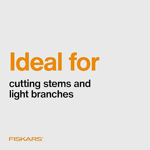 [Copy]Fiskars bypass metszőolló, 5/8 hüvelykes vágási kapacitású, puha markolatú kézi metszőolló kis kezekhez, a penge éles marad intenzív használat mellett is, rozsdaálló, alacsony súrlódású bevonattal