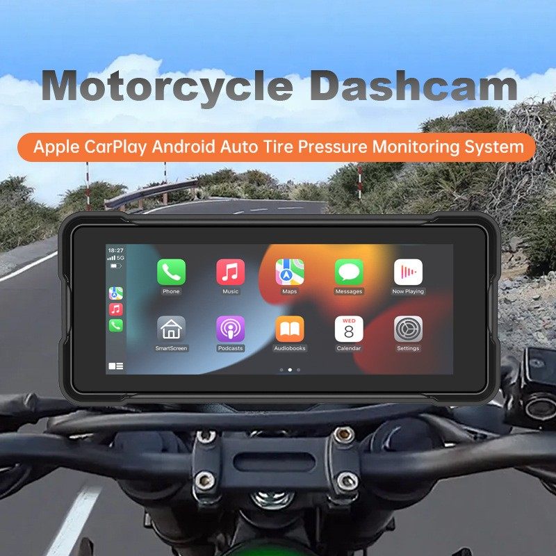 Garmin 5.7 hüvelykes Okos Motorkerékpár Navigációs Rendszer: Vezeték nélküli CarPlay, Android Auto, HD Érintőképernyő, AI Éjjellátás, Szuper Erős Védelem, 5G Gyors Letöltés, Intelligens Távirányító - Minden Funkció Egy Eszközben!