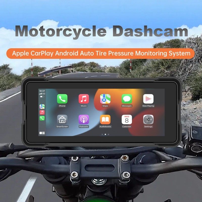 Garmin 5.7 hüvelykes Okos Motorkerékpár Navigációs Rendszer: Vezeték nélküli CarPlay, Android Auto, HD Érintőképernyő, AI Éjjellátás, Szuper Erős Védelem, 5G Gyors Letöltés, Intelligens Távirányító - Minden Funkció Egy Eszközben!