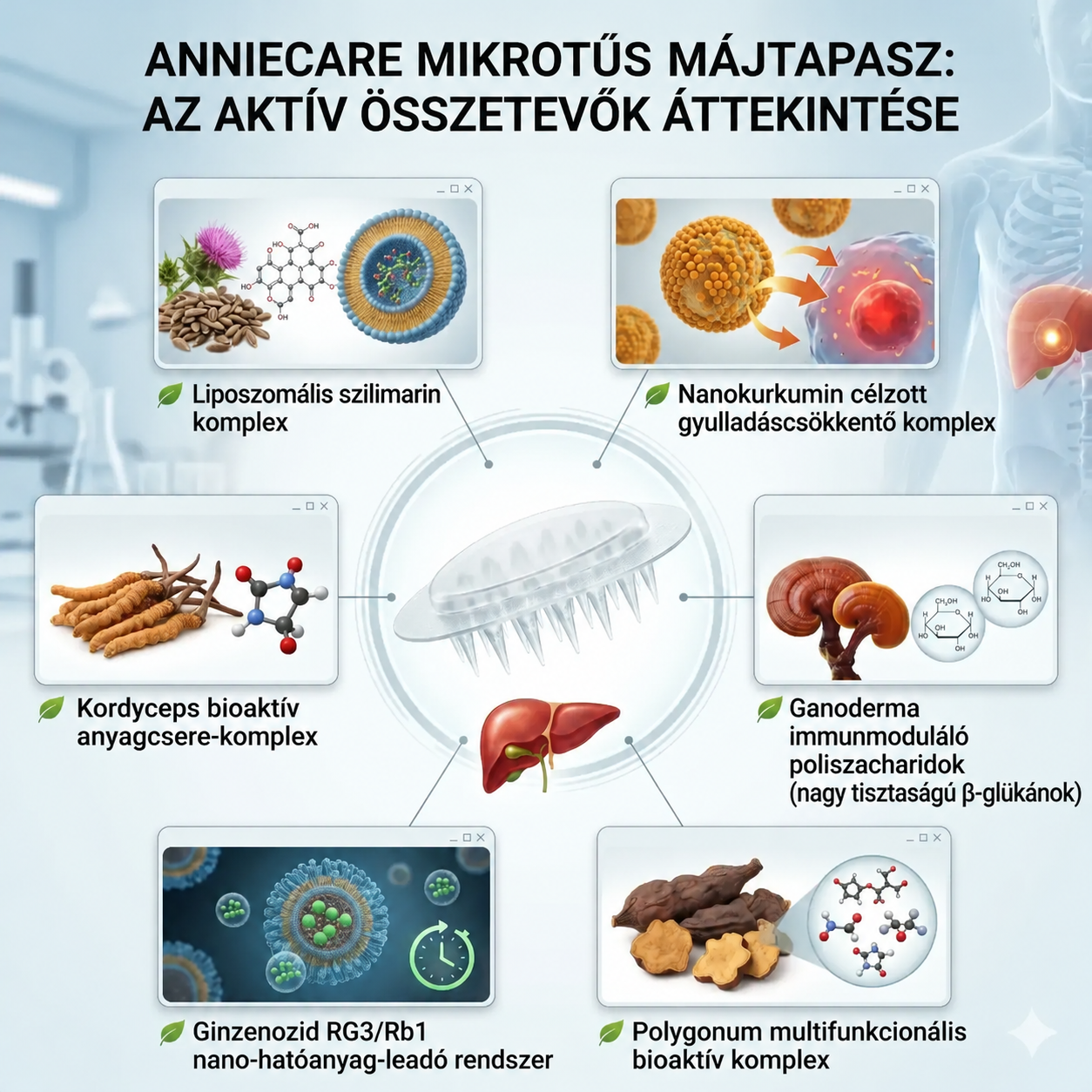 LIVERÊVE® Nano Microneedle Májtámogató Tapasz - Hatékony Májtámogatás - Méregtelenítés és Javítás - Csökkenti a Vércukorszintet és a Lipideket