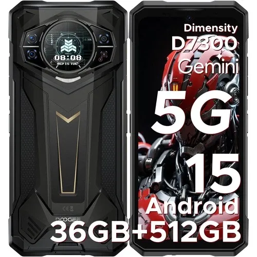 🔥Erős okostelefon DOOGEE S200Plus 5G 36GB+512GB Android 15 10100mAh 6,72" NFC IA