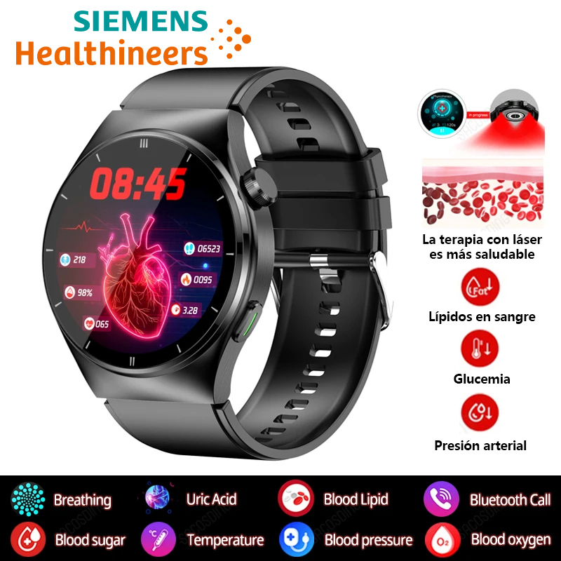 El reloj de terapia láser de Siemens controla la frecuencia cardiaca, la tensión arterial y el azúca