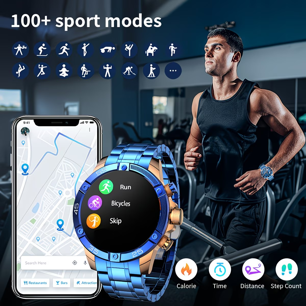 [Copy]Apple Watch Series 8 (GPS+Cellular, 45 mm) – grafitszürke rozsdamentes acél tok éjféli sportszíjjal