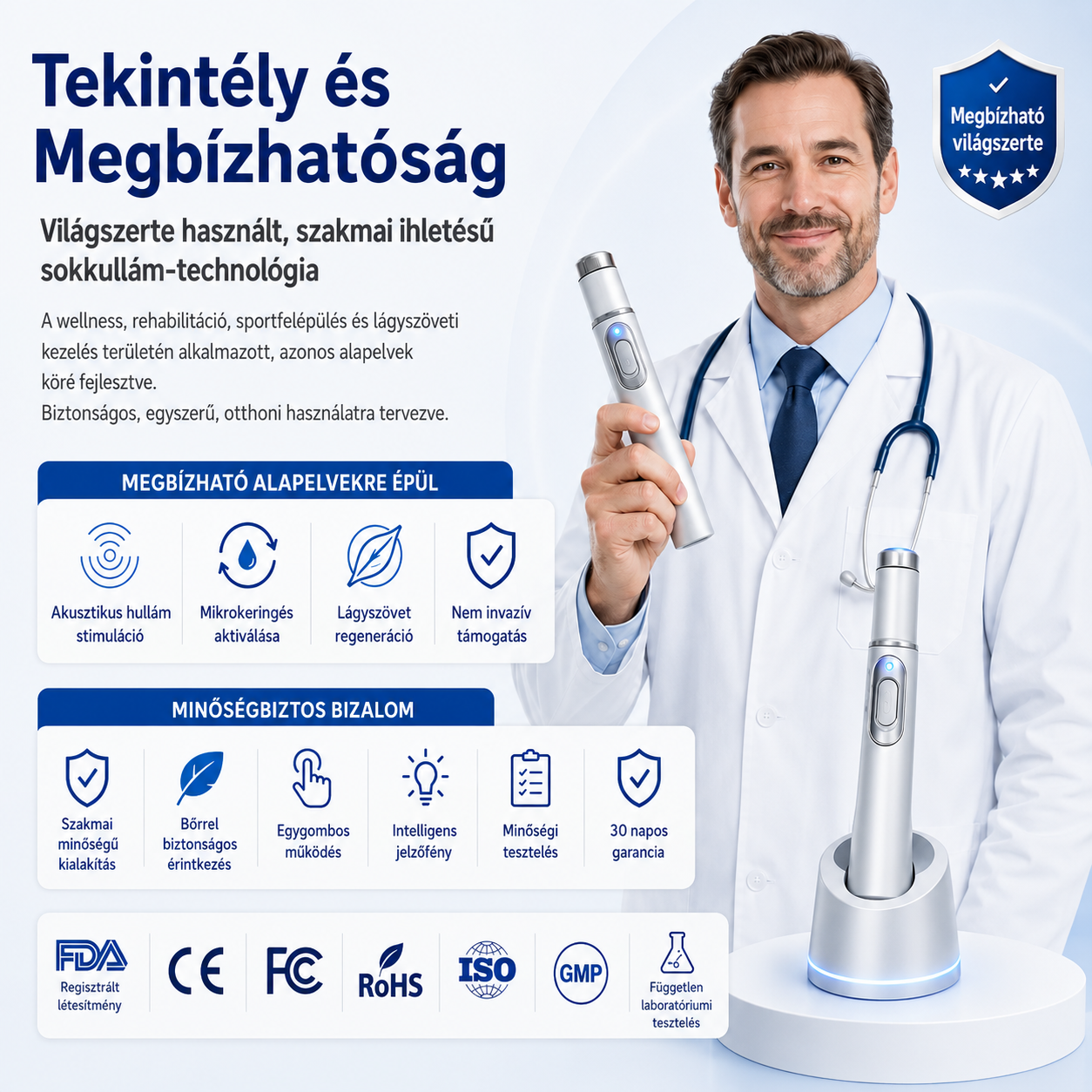 💙 A fejlett akusztikus lökéshullám-terápia   segíthet helyreállítani a péniszszövetek egészségét, javítani a merevséget, a teljesítményt és a férfi önbizalmat, miközben enyhíti a 💪 izomfájdalmat, a 🦴 ízületi merevséget és a 🦵 ínproblémák okozta kell