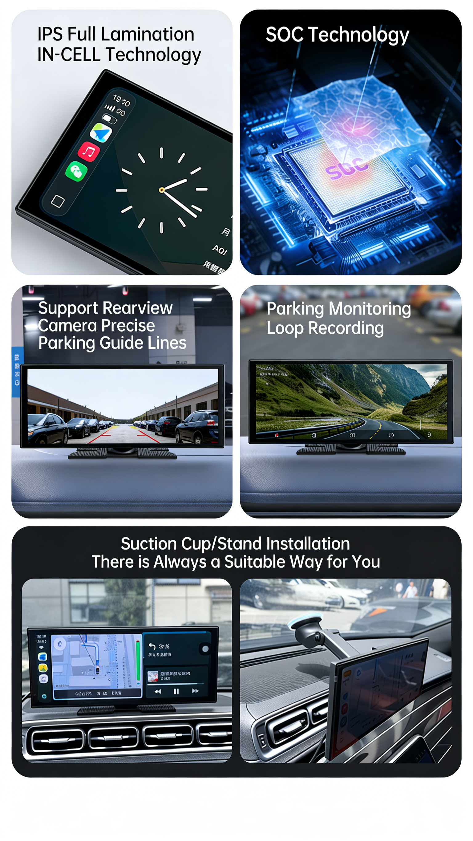 ❄️ Philips vezeték nélküli CarPlay autós okoskijelző DVR - Az intelligens vezetés új élménye ❄️