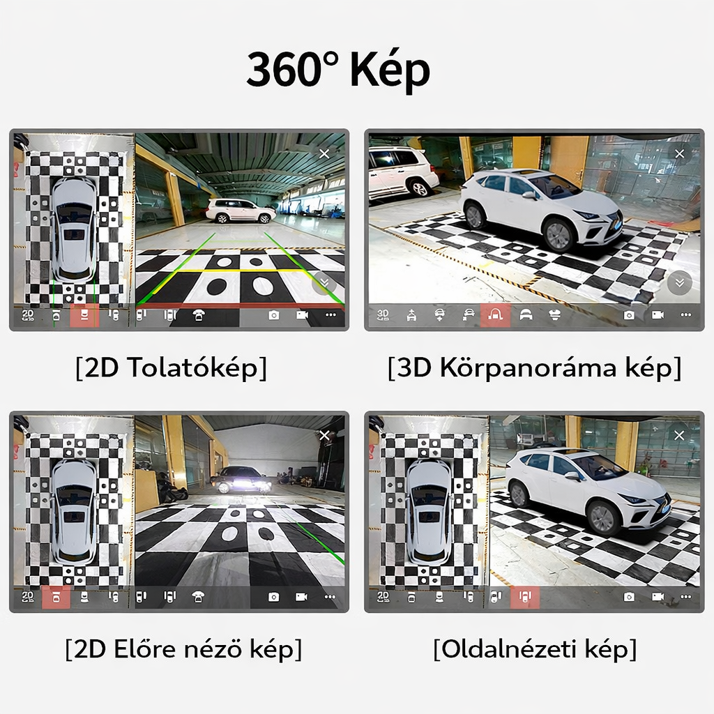 Garmin 360°-os térhatású kamerarendszer, navigációs univerzális autós kamera, tolatókamera-figyelés GT2PLUS