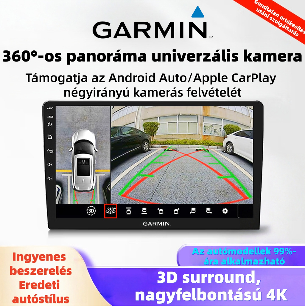 Garmin 360°-os térhatású kamerarendszer, navigációs univerzális autós kamera, tolatókamera-figyelés GT2PLUS