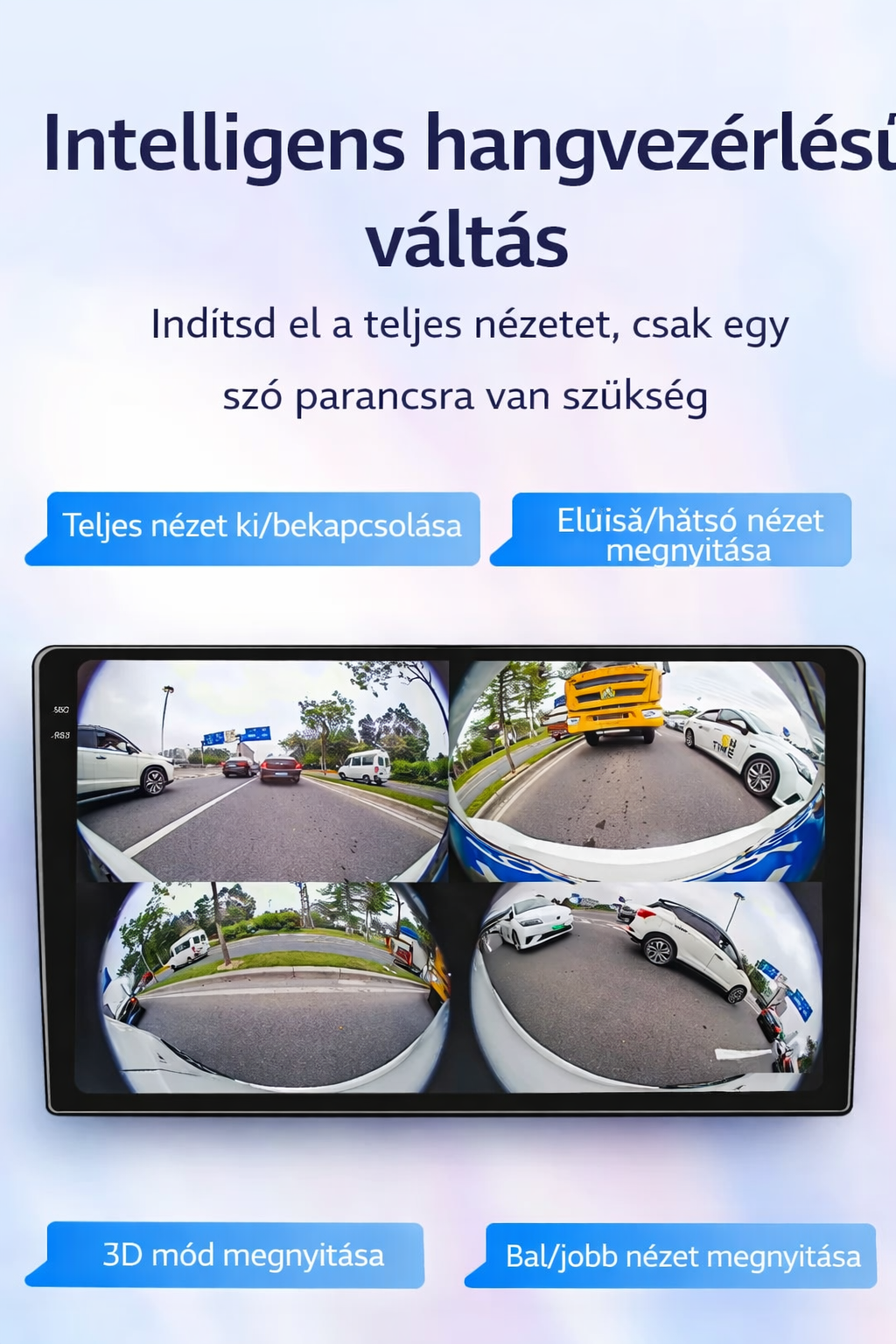Garmin 360° panoráma ALL-IN-ONE fedélzeti rendszer – panoráma navigációs rendszerrel, tolatókamerával, panoráma parkolási asszisztenssel és 24 órás parkolási felügyelettel