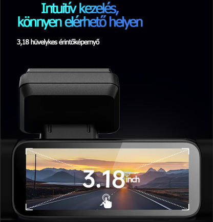 Garmin G980 mesterséges intelligenciával és hangvezérelt autós kamera négy kamerával, 360°-os panorámaképernyővel, 4K Ultra HD éjjellátóval és GPS-követéssel