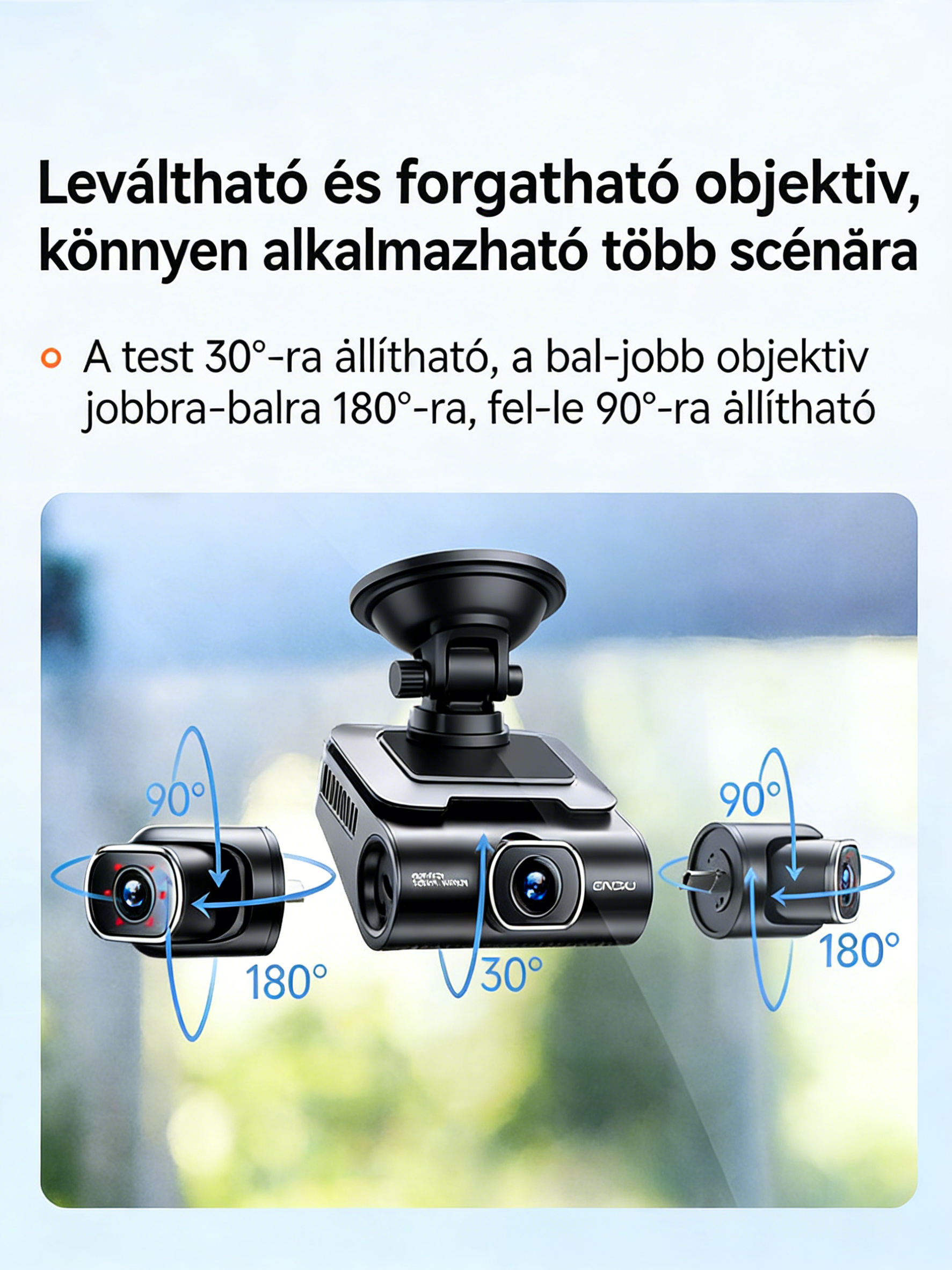Garmin panorámás „őrjárat” fedélzeti kamerarendszer 5K felbontás · elöl–hátul–bal–jobb négykamerás rögzítés · infravörös éjjellátás · parkolófigyelés · GPS · mobilalkalmazás