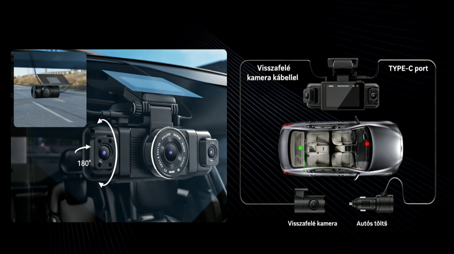 Garmin Négy Kamerás Teljes Körű Autós DVR - Szuper Széles Látószög, Éjjellátó, Ütközés Érzékelés, 24 órás Parkolás Felügyelet, Intelligens WiFi Csatlakozás