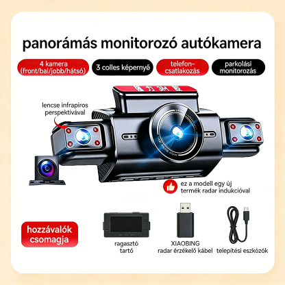 Garmin 2026 Négykamerás Panoráma Autós Kamerarendszer — Maximális Védelem és Okos Vezetés, Minden Egyes Úton